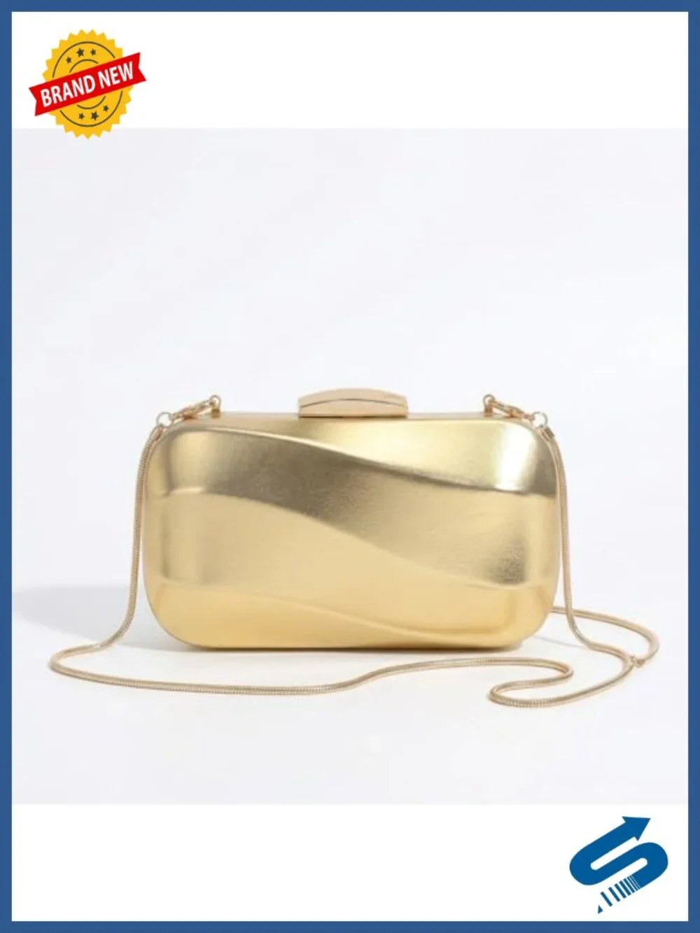 PU Leather Evening Clutch Chain Crossbody Purse Wedding Party Bag